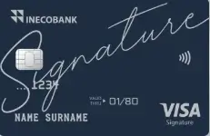 Premium sebit card with the option to open a credit line and free access to business lounges 4 times a year